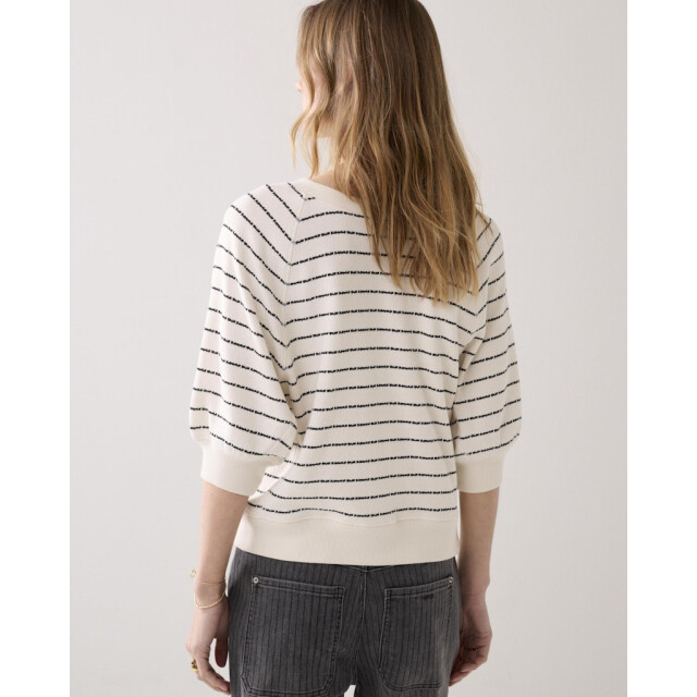 Summum jersey striped sweat 3s5252-30772 122 ivory 06721.170.0115 large