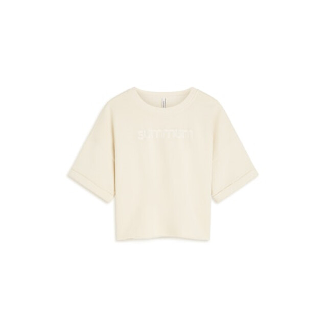 Summum top short sleeve sweat 3s5267-30775 122 ivory 06011.170.0246 large