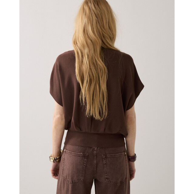 Summum v-neck sweater viscose blend knit 7s7994-70054 713 coffee 06011.882.0142 large