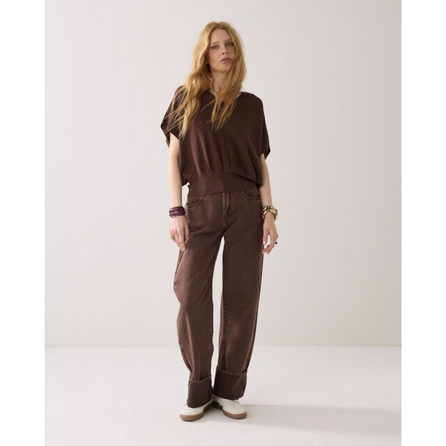 Summum v-neck sweater viscose blend knit 7s7994-70054 713 coffee 06011.882.0142 large