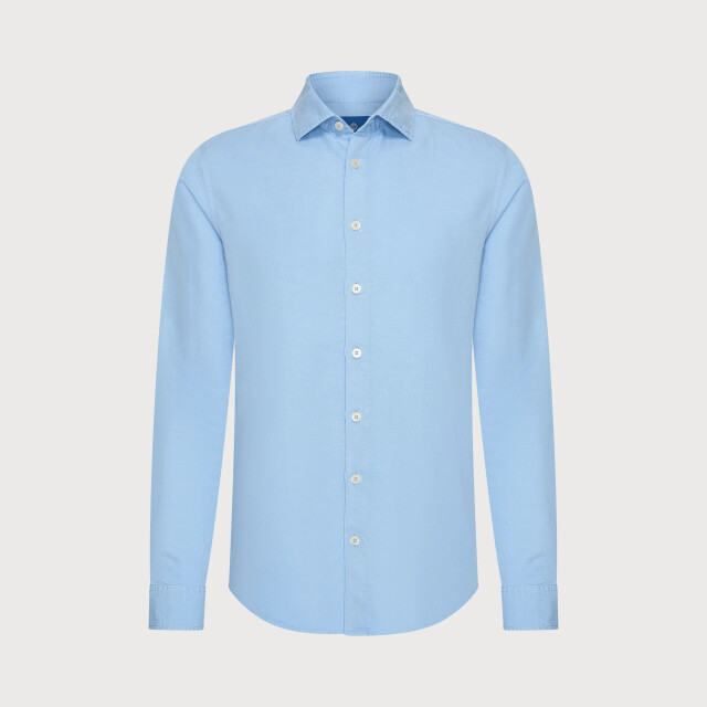 Blue Industry Het linnenmix overhemd | 6131.61-BLUE large