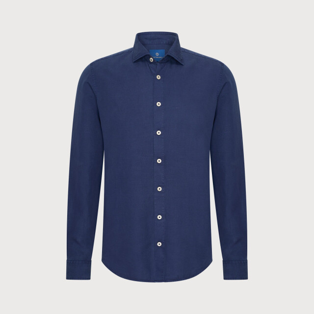 Blue Industry Het linnenmix overhemd | 6131.61-NAVY large