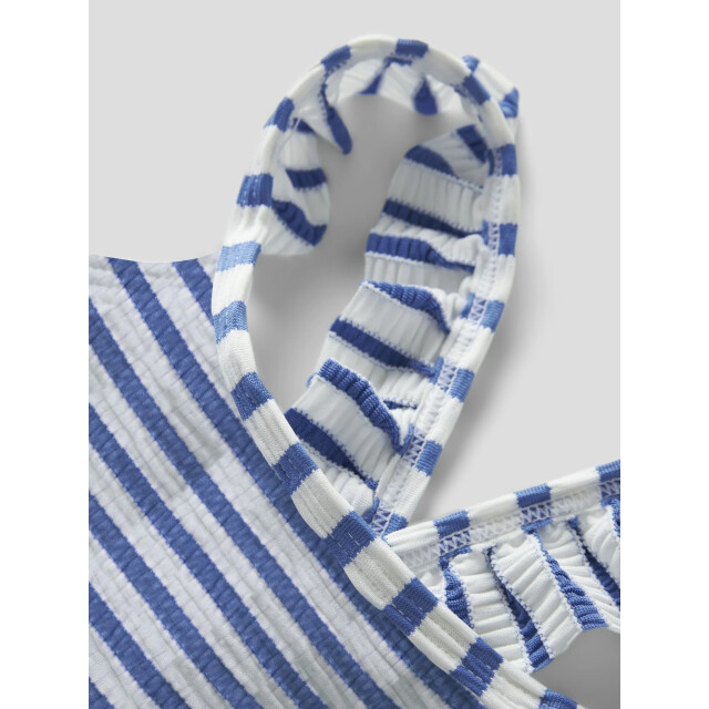 Name It Meisjes badpak nkfzippa blauw/wit gestreept 13253255-Super Sonic large