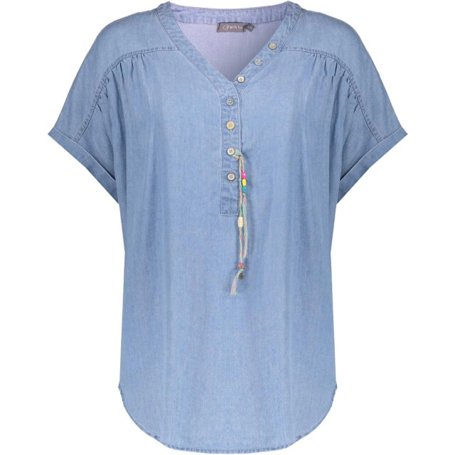 Geisha Top bleached denim SUZE-000830 large