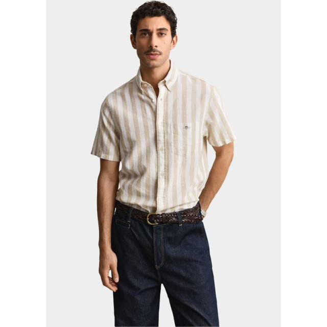 Gant Overhemd korte mouw heren gestreept overoverhemd met ko 3260020/200 205875 large