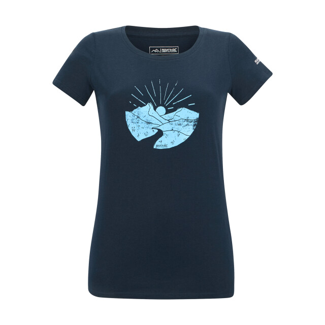 Regatta Dames breezed mountain scene t-shirt UTRG12702_navy large