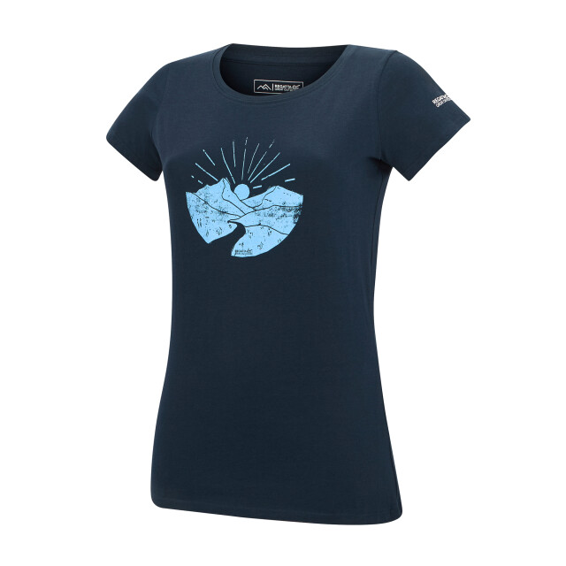 Regatta Dames breezed mountain scene t-shirt UTRG12702_navy large