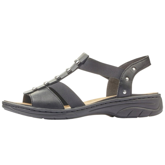 Rieker Dames romeinse leren sandalen UTPP3904_black large