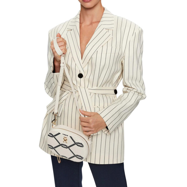 Tommy Hilfiger Tijdloze touw handtas UTNA1396_whitenavy large