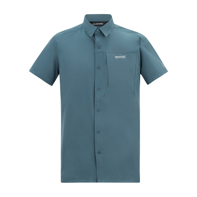 Regatta Heren insectenwerend reisshirt met korte mouwen UTRG12570_chinablue large
