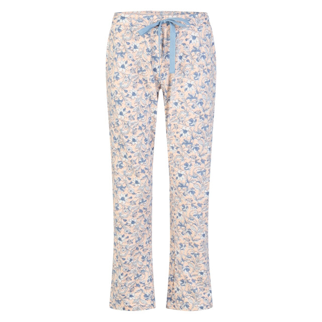 By Louise Dames pyjama set lang/driekwart mouw lichtblauw/wit gebloemd BL-6240-02 large