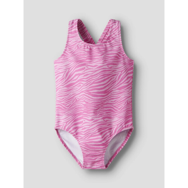 Name It Meisjes badpak nkfzanimal zebraprint 13253277-Strawberry Moon large