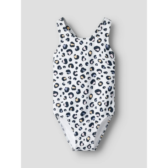 Name It Meisjes badpak nkfzanimal wit dierenprint 13253277-Ancient Water large