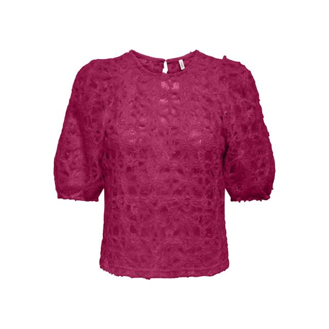 Only Onlbenia ss o-neck lace top jrs fuchsia 4382.56.0019 large