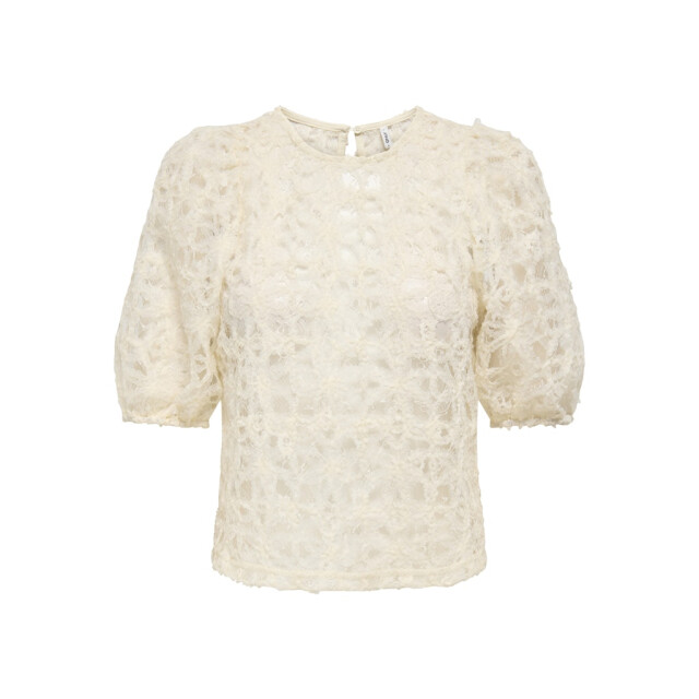 Only Onlbenia ss o-neck lace top jrs ecru 4382.03.0031 large