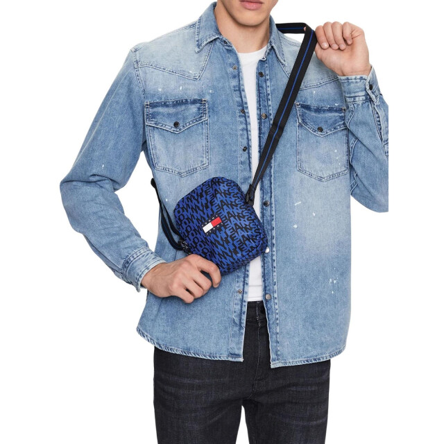 Tommy Hilfiger Kruisbodytas met monogramprint UTNA1411_blue large