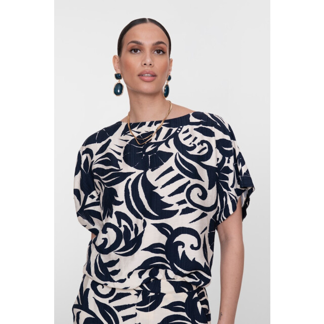 Geisha Top flower bi-color dessin 4382.39.0059 large