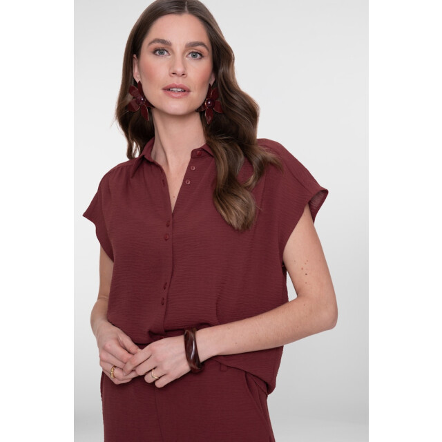 Geisha Blouse crinckle bordeaux 4319.47.0002 large