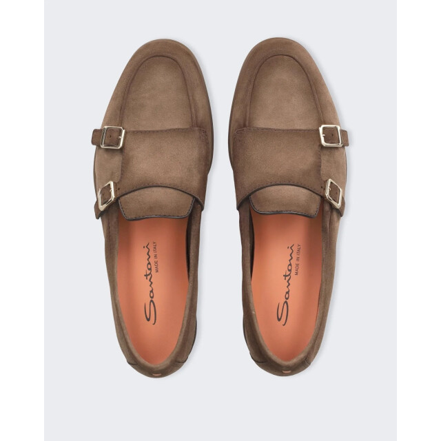 Santoni Heren double-buckle loafer MGAR19006TGRSEAA-M21 large