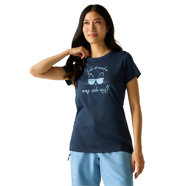 Regatta Dames fingal slogan kat t-shirt UTRG12955_navyblue large