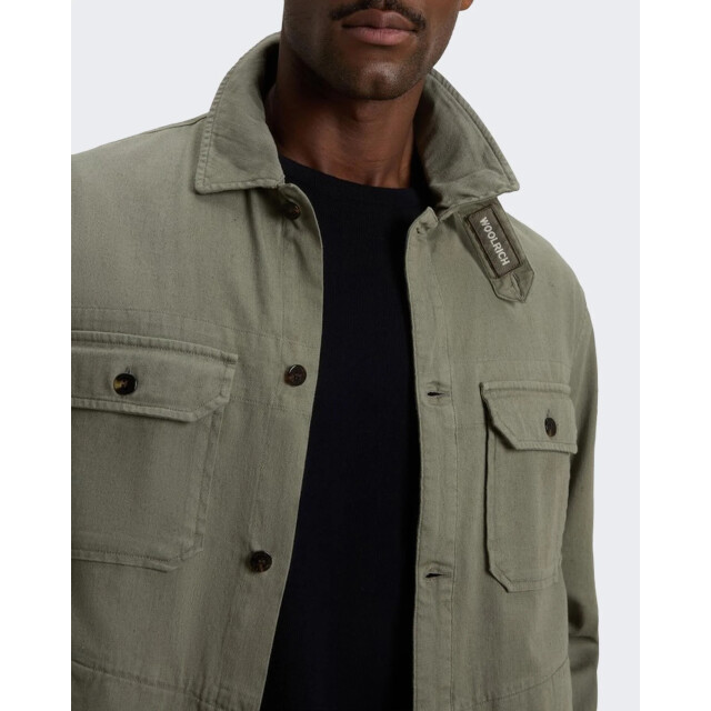 Woolrich Heren linen blend safari overshirt g CFWOOS2036MRUT5288-6667 large