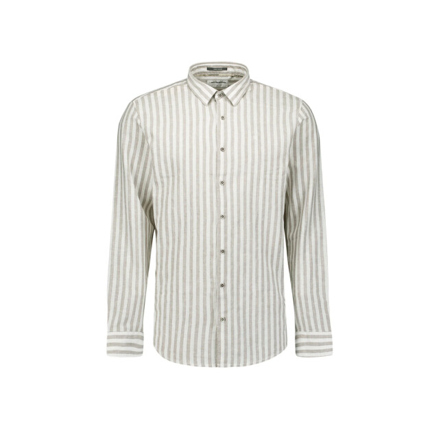 No Excess Shirt vertical big stripe with line taupe 31470224-044 large
