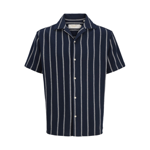 Jack & Jones jorcoba stripe resort shirt ss sn 12271060 sky captain 05632.261.0303 large