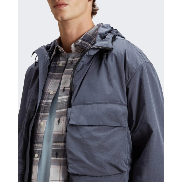 Woolrich Heren shiny nylon hooded jacket CFWOOU2150MRUT5398-31194 large