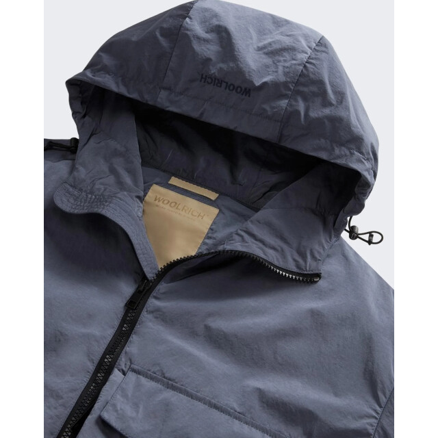 Woolrich Heren shiny nylon hooded jacket CFWOOU2150MRUT5398-31194 large