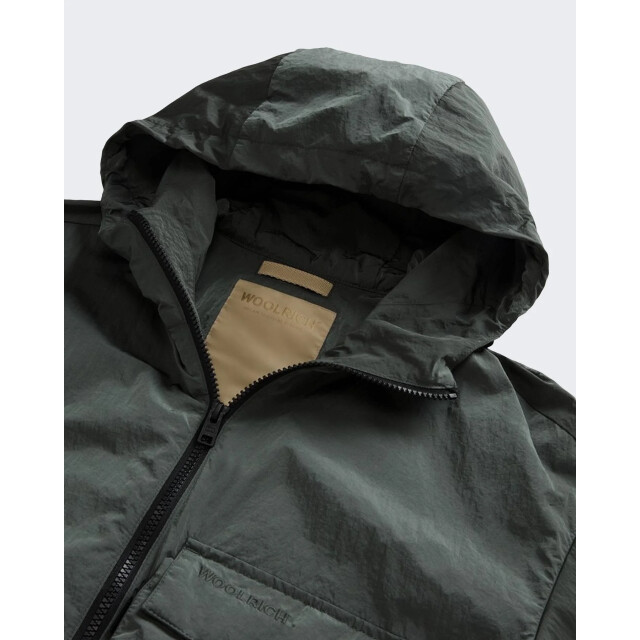 Woolrich Heren shiny nylon hooded jacket CFWOOU2150MRUT5398-6668 large