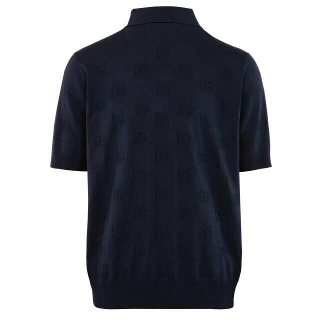 Dolce and Gabbana Heren monogram knitted polo GXZ15T / JAST6-B1622 large