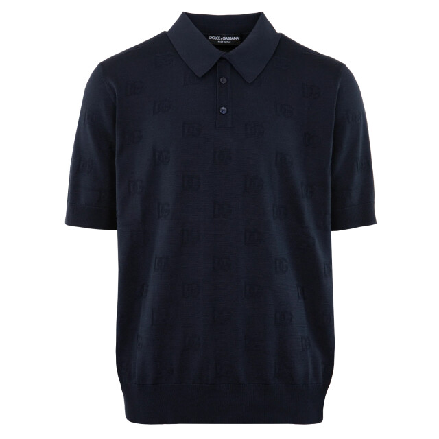 Dolce and Gabbana Heren monogram knitted polo GXZ15T / JAST6-B1622 large