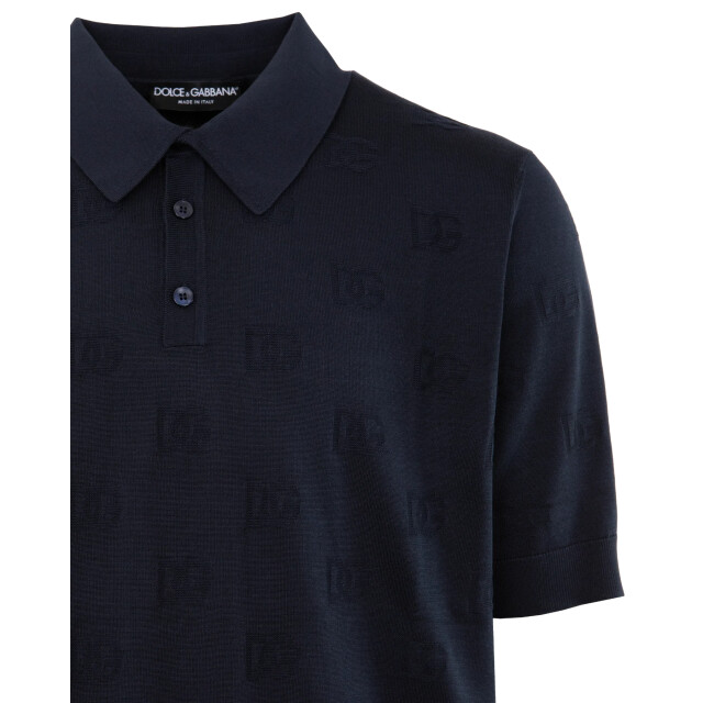 Dolce and Gabbana Heren monogram knitted polo GXZ15T / JAST6-B1622 large