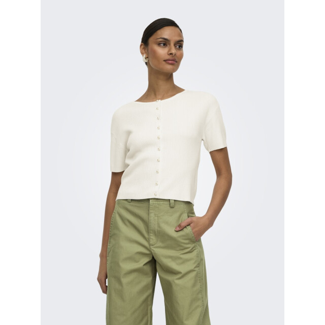 Jacqueline de Yong Jdygaby 24 o-neck pearl cardigan knt off-white 4249.02.0004 large