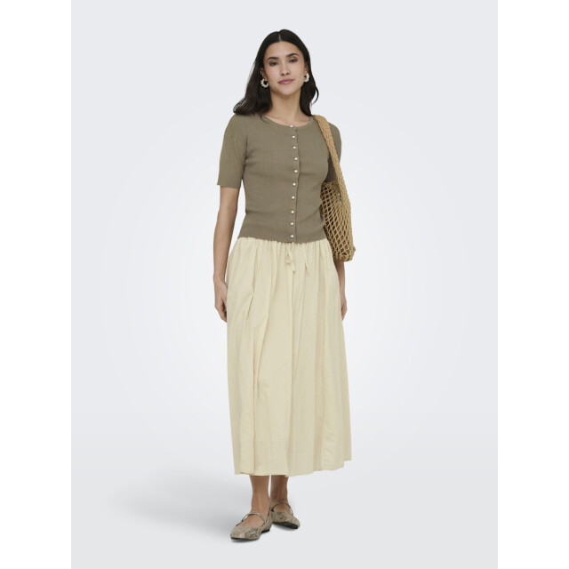 Jacqueline de Yong Jdygaby 24 o-neck pearl cardigan knt taupe 4249.77.0002 large