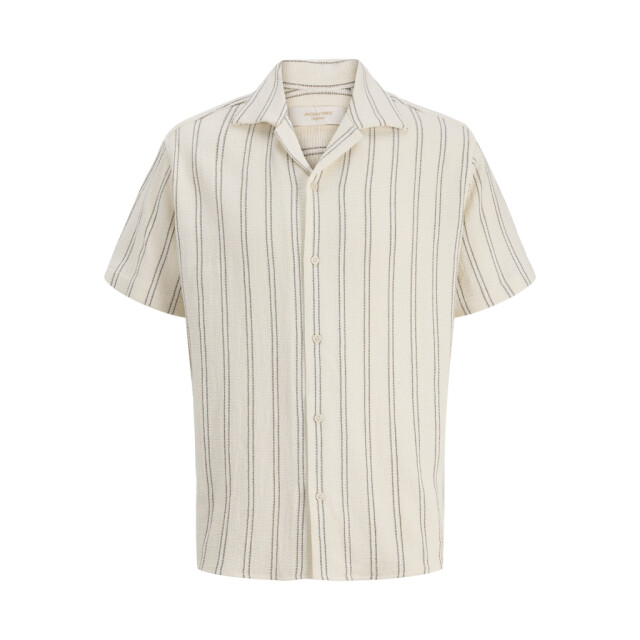 Jack & Jones jorcoba stripe resort shirt ss sn 12271060 antique white 05632.100.0303 large