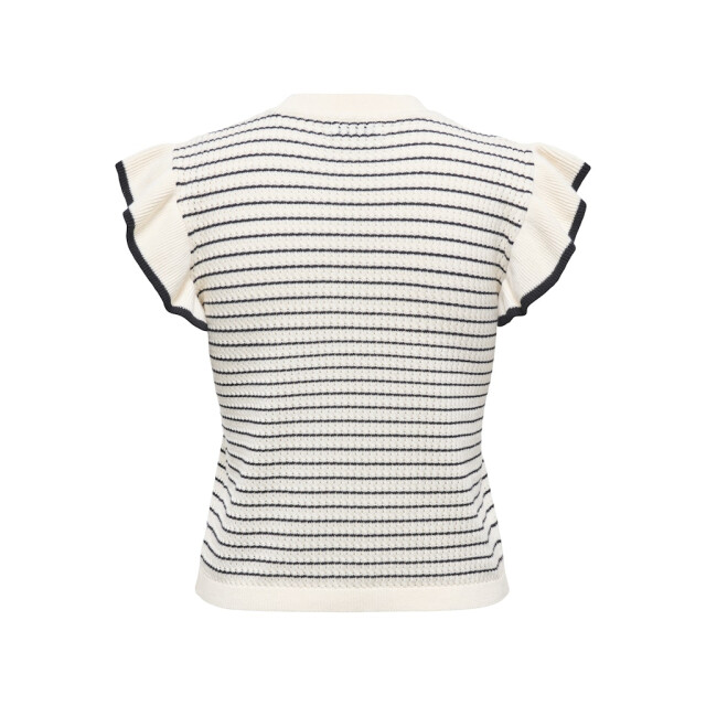 Jacqueline de Yong Jdycarice sl frill pullover knt noos ecru dessin 4382.08.0028 large