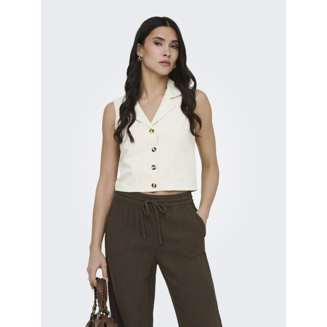 Jacqueline de Yong Jdymilan linen sl waistcoat tlr beige 4259.05.0019 large