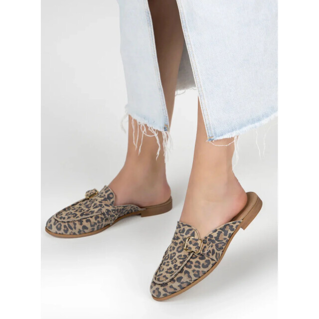 DWRS Label Jasper leopard muiltjes muiltjes dames 28562-02 8808 large