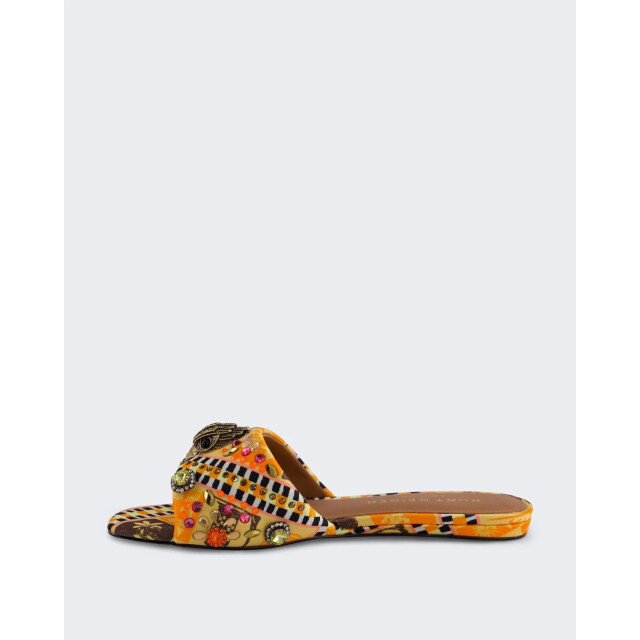 Kurt Geiger Dames kensington flat sandal 8496194609-Mustard large