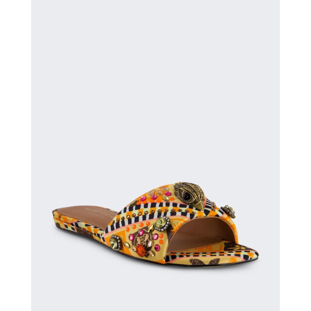 Kurt Geiger Dames kensington flat sandal 8496194609-Mustard large