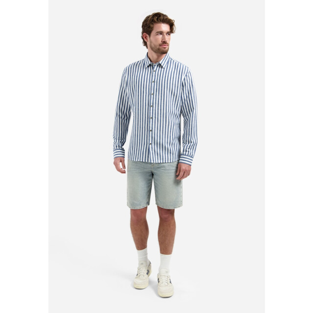 No Excess Shirt vertical big stripe with linen dessin 5309.39.0030 large