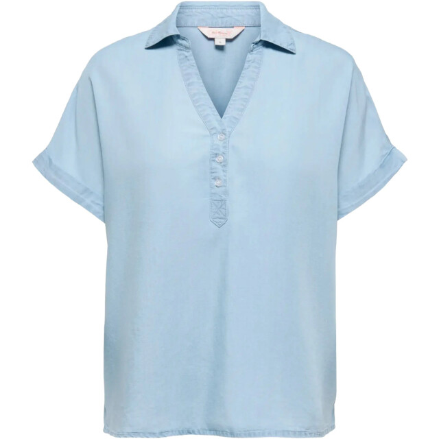 Only Onlcharis life cap sleeve shirt wvn cc light blue 15363976-177934 large