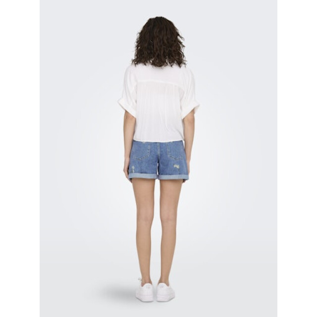 Only onlpaula life s/s tie shirt wvn noo 15281497 white 06613.100.0286 large