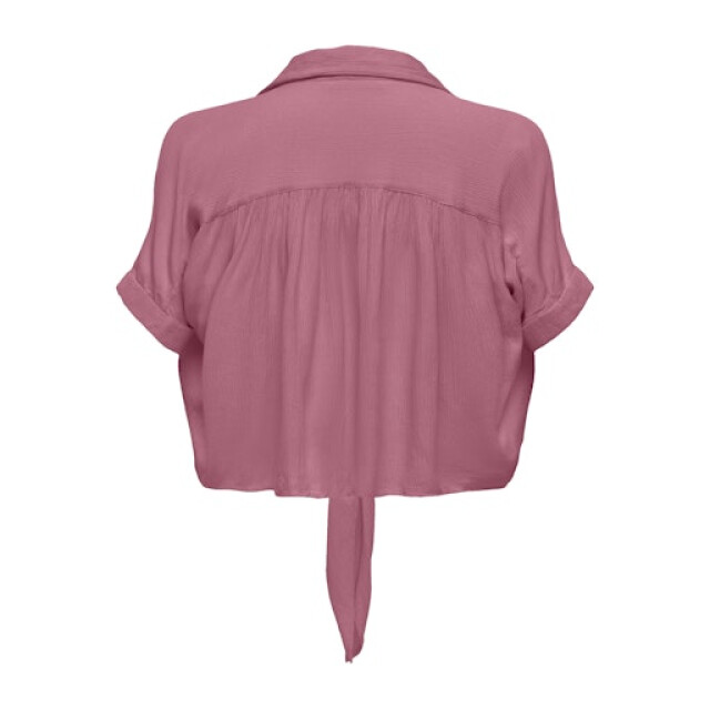 Only onlpaula life s/s tie shirt wvn noo 15281497 heather 06613.615.0010 large