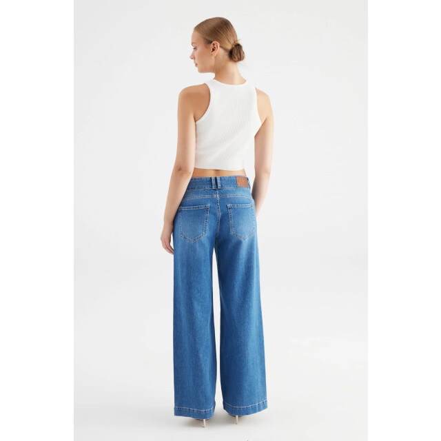 Cup of Joe Carlotta wide leg jeans medium blue COJ Carlotta MediumBlue large