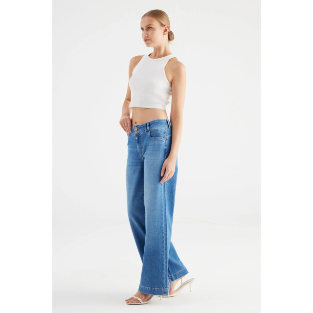 Cup of Joe Carlotta wide leg jeans medium blue COJ Carlotta MediumBlue large