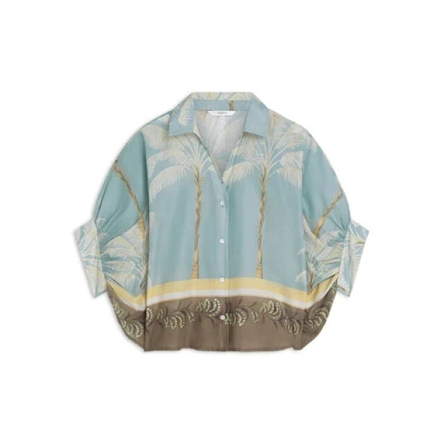 Summum 2s3496-12451 431 blouse palmtree print glacierblue 2s3496-12451 431 large