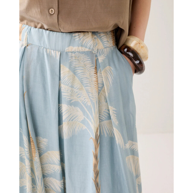 Summum 4s2993-12451 431 trousers palmtree print single border glacierblue 4s2993-12451 431 large