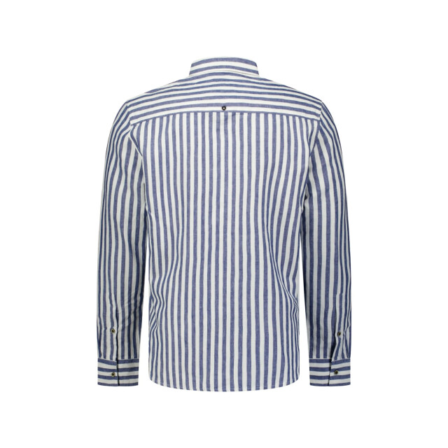 No Excess Shirt vertical big stripe with line indigo blue 31470224-136 large